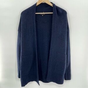 Banana Republic Navy Blue Merino Wool Blend Grandma Granny Open Cardigan Size XS